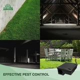 Tamper-resistant rat bait stations designed for secure rodent control around homes, garages, commercial spaces, and outdoor areas.